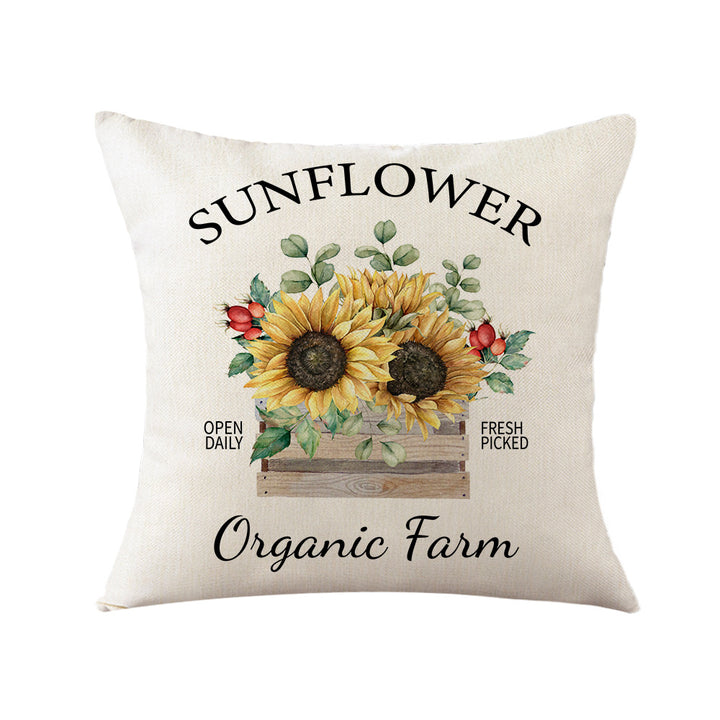 Women's Cushion Cover with Sunflower Pattern Stornfield