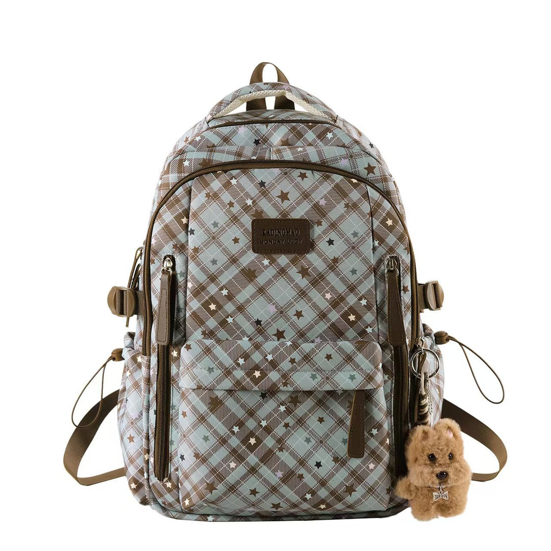 Multi-Compartt Star-Patterned Backpack Stornfield