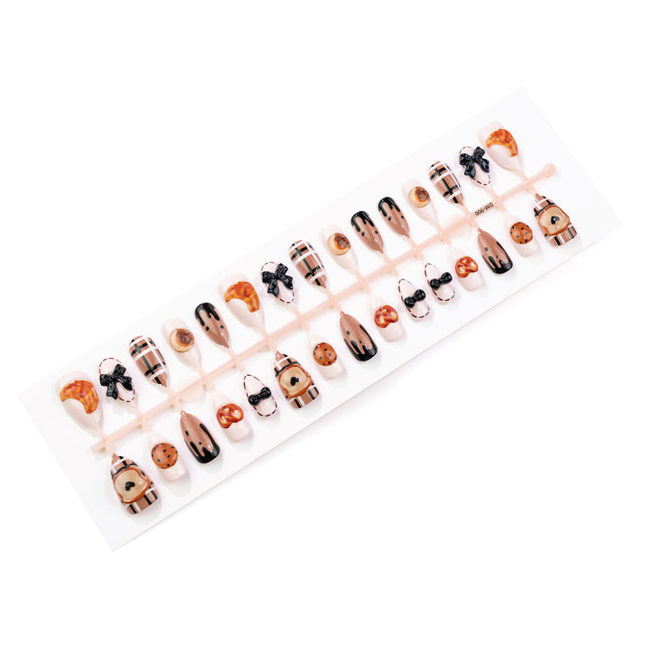 Artistic Gourmet Food-Themed Press-On Nails