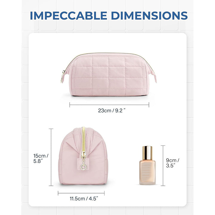 Cosmetic bag with matte finish and zipper Stornfield