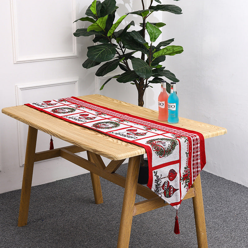 Christmas table runner with reindeer motif Stornfield
