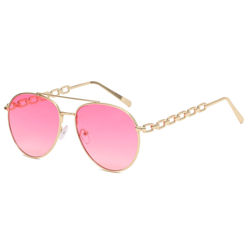 Women's Oversized Sunglasses with Fashionable Chain Frame Stornfield