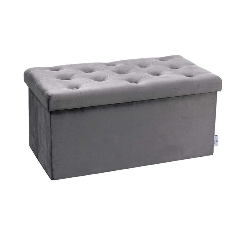Stylish Velvet Storage Ottoman Stornfield