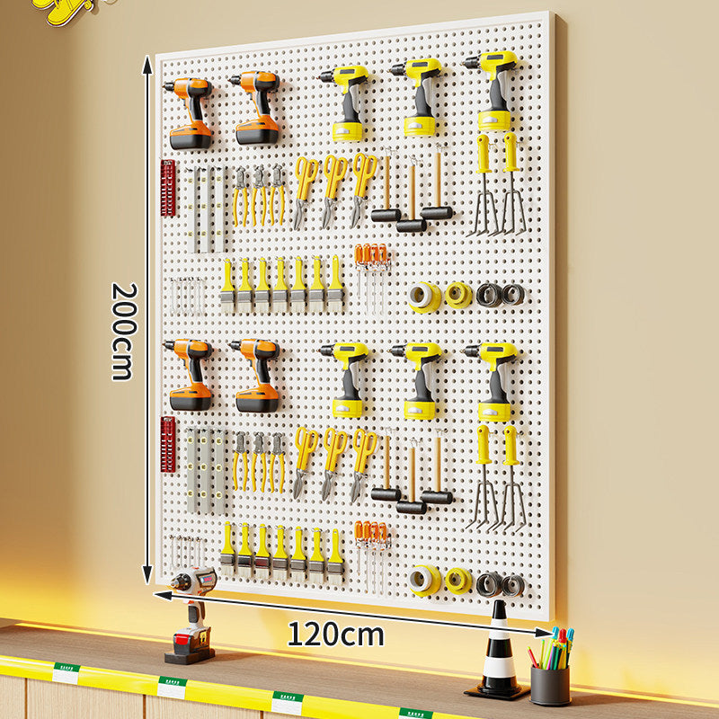 Large Rectangle Wall-Mounted Perforated Metal Pegboard Tool Storage Panel