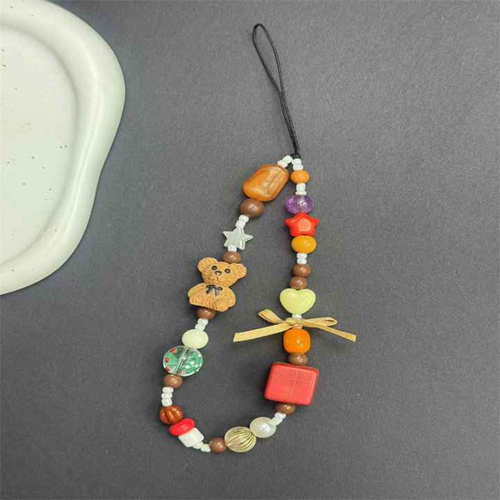 Playful Beaded Charm Phone Lanyard Stornfield 1790136000