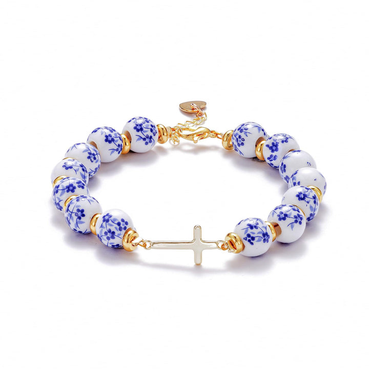 Floral Beaded Charm Bracelet Stornfield