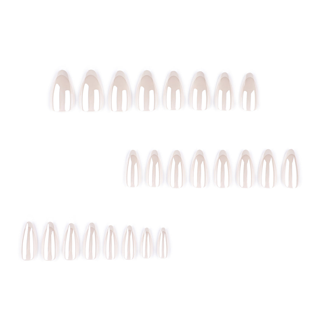 Artistic stiletto nails with elegant French tip embellishments Stornfield
