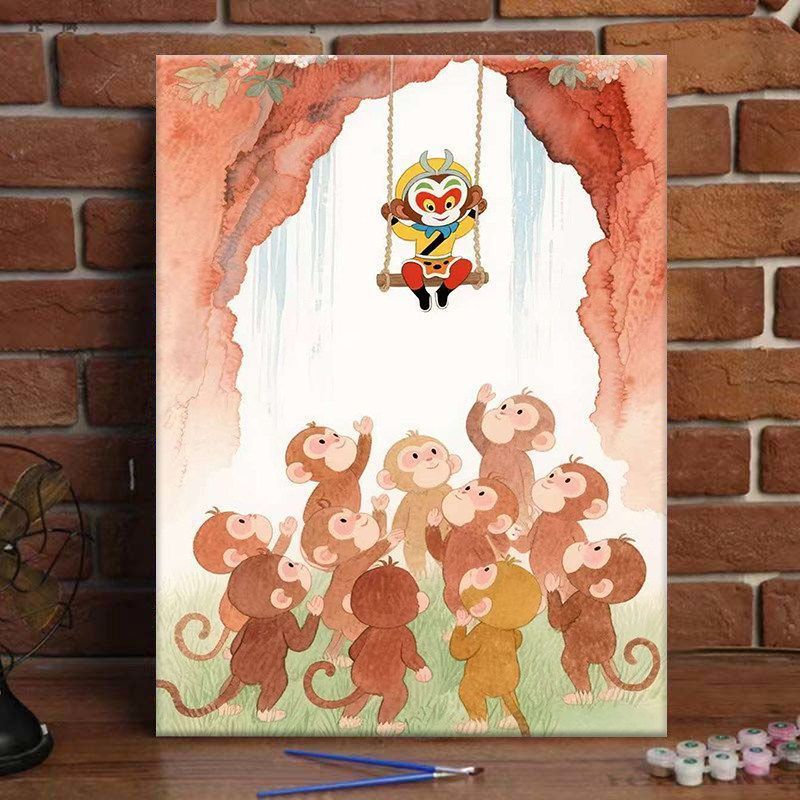 Whimsical Monkey Adventure Art Print Stornfield