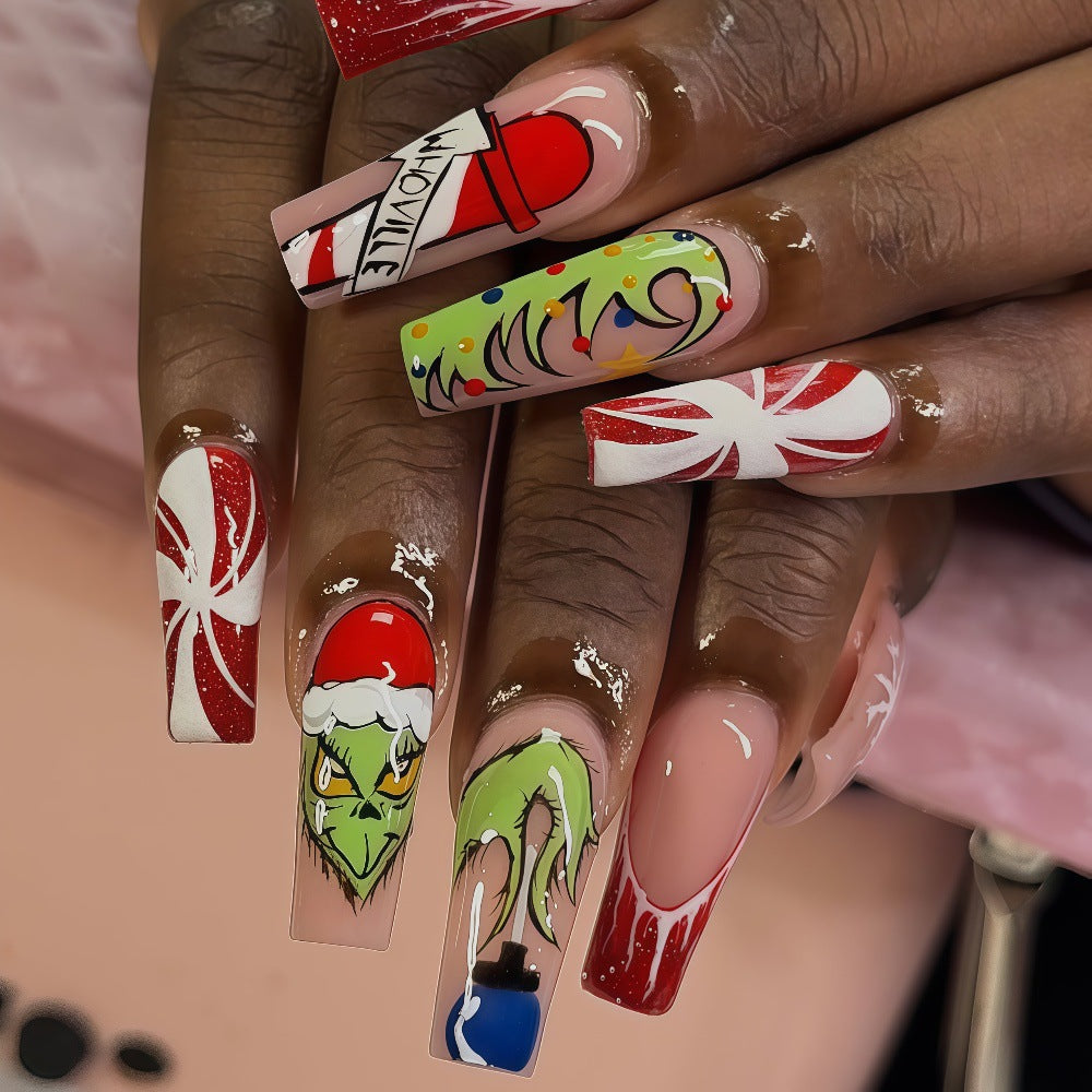 Creative Nail Art Set with Festive Christmas Motifs Stornfield