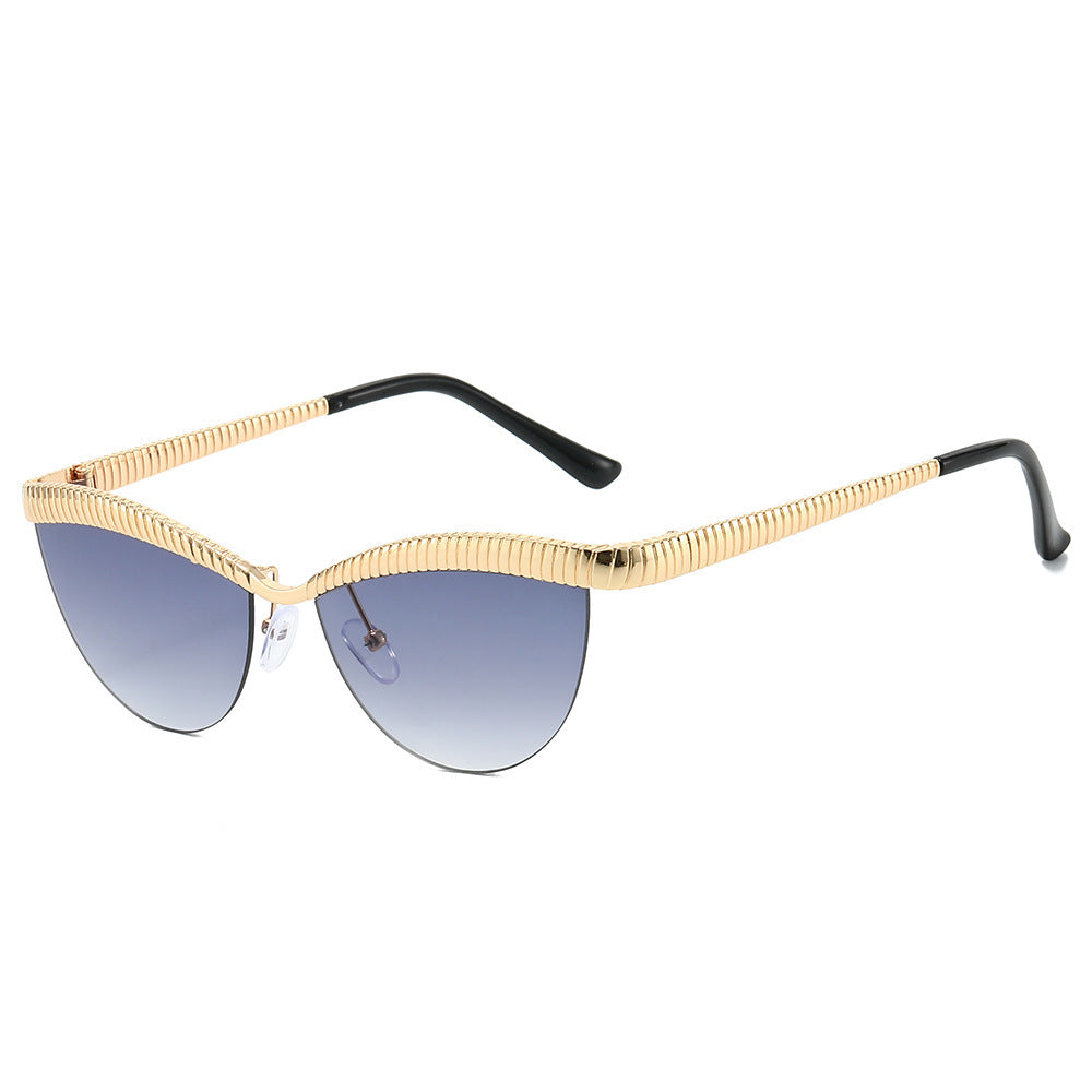 Statement Cat-Eye Sunglasses with Sculpted Metal Frames Stornfield