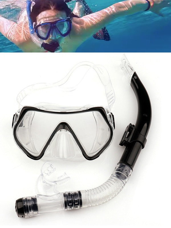 Snorkel mask with anti-fog technology and flexible mouthpiece Stornfield