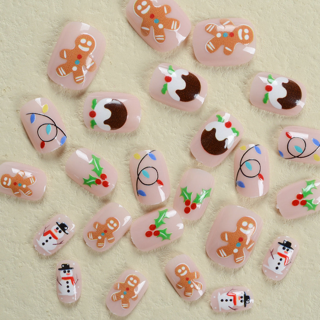 Artificial nail set with festive Christmas motifs Stornfield