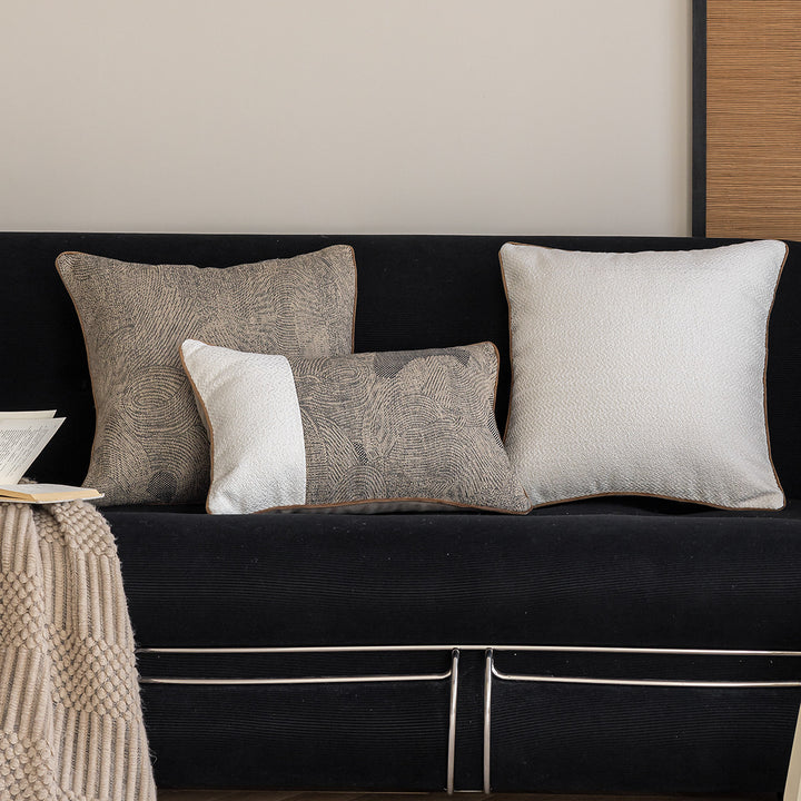 Decorative pillow with modern graphic design