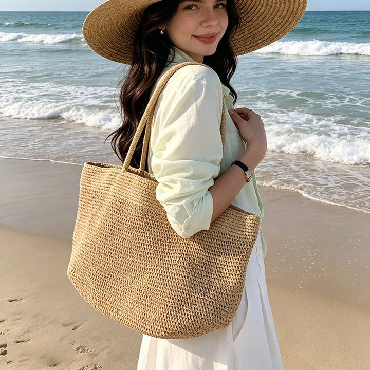 Handcrafted Beach Bag Made of Natural Material Stornfield