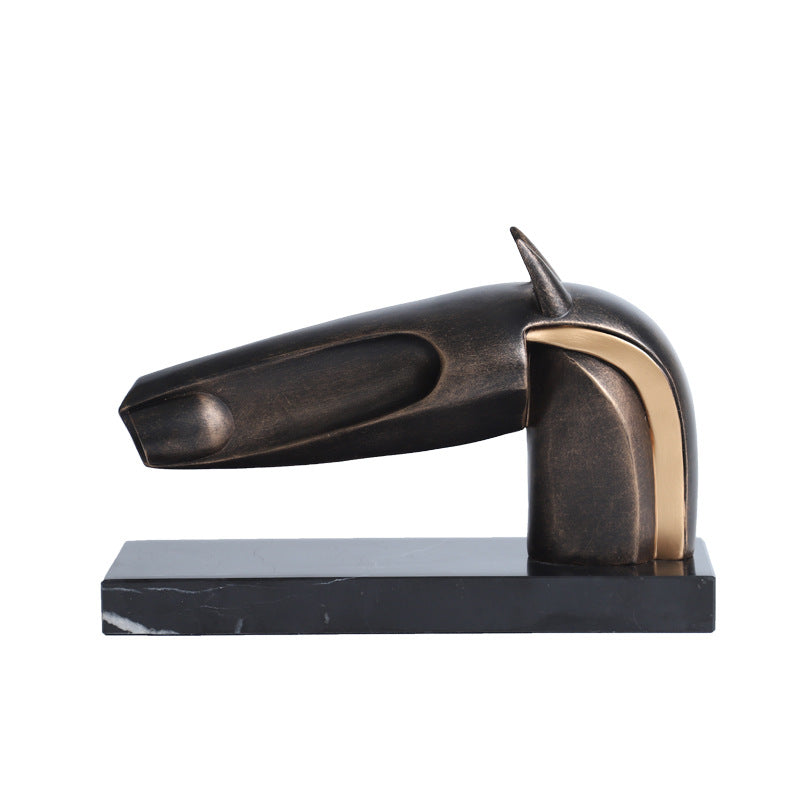 Abstract Horse Head Sculpture