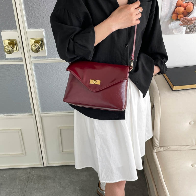 Elegant Leather Envelope Clutch
