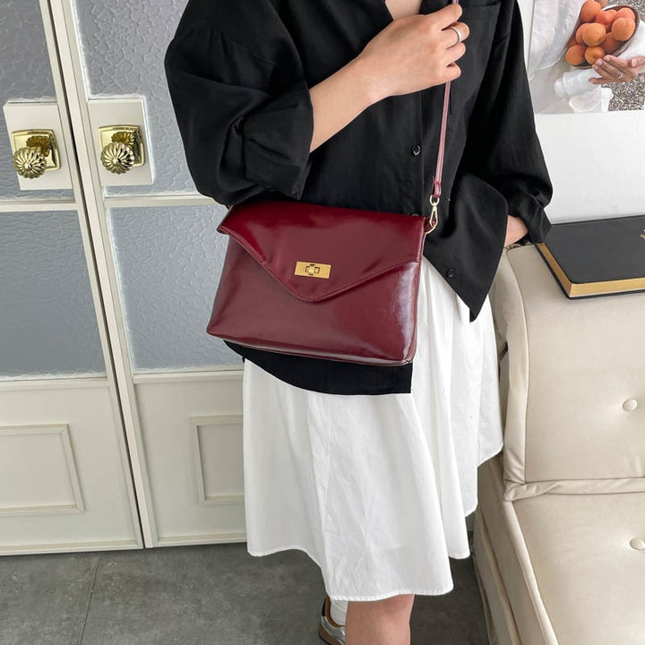 Elegant Leather Envelope Clutch