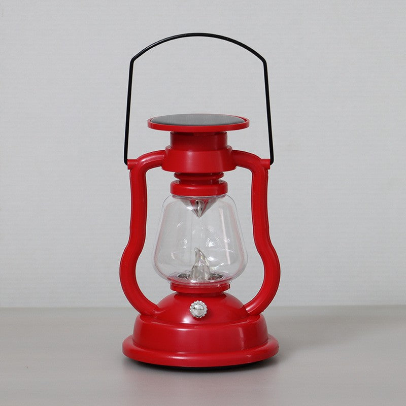Antique-Style LED Hurricane Lantern With Flickering Flame Effect Glass Globe And Hanging Handle Portable Decorative Lamp Stornfield