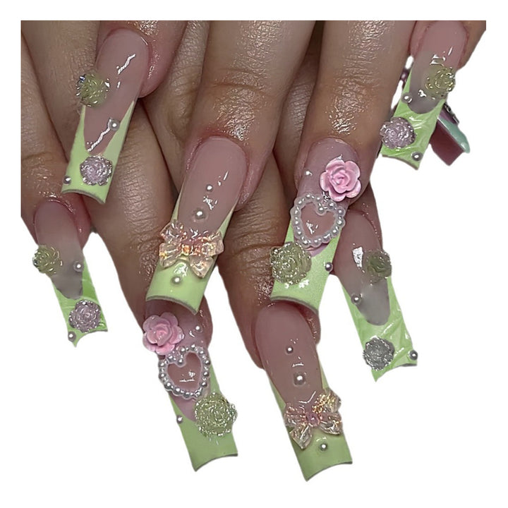 Decorative Long 3D Nail Art Extensions