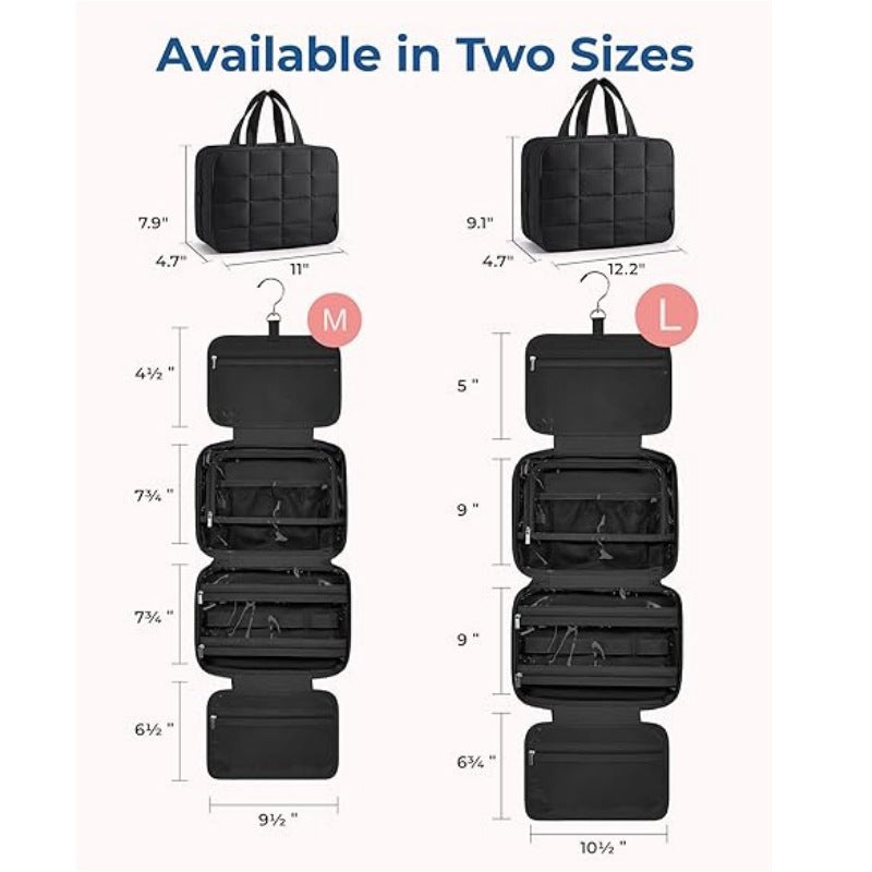 Jewelry Organizer Bag with Removable Hook and Transparent Compartment Division Stornfield