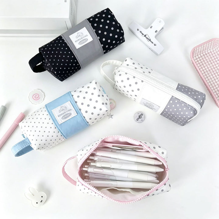 Stylish Polka Dot Pencil Case