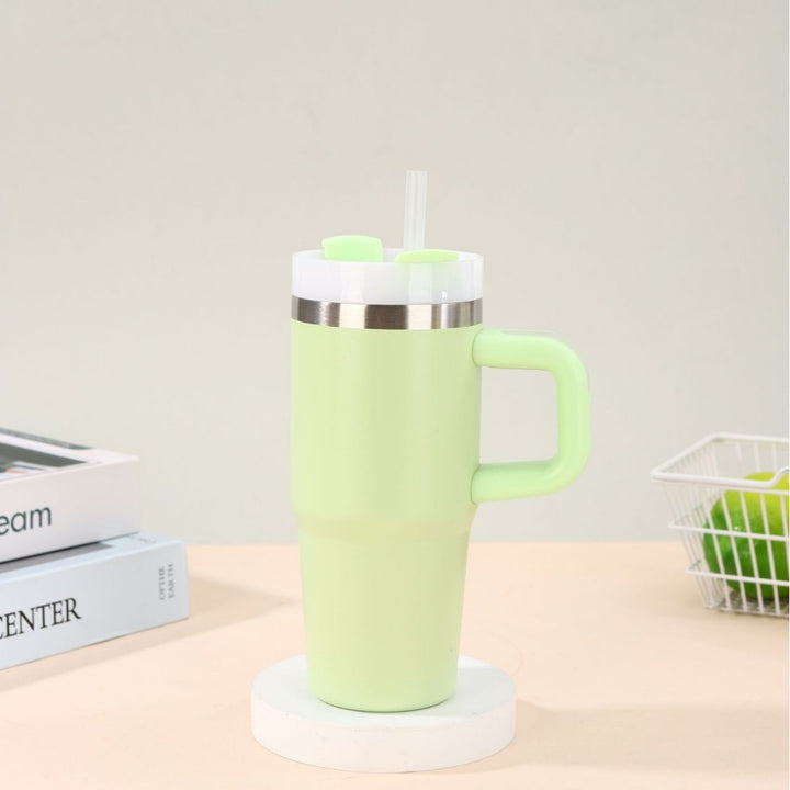 Unisex noble insulated cup with practical straw Stornfield