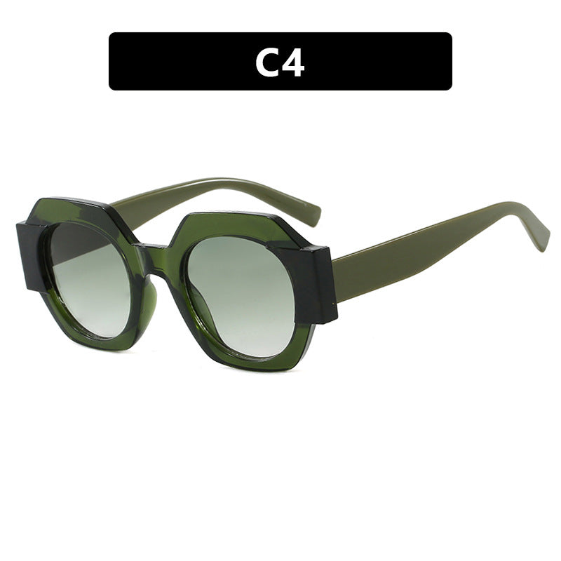 Ladies trendy sunglasses in hexagonal design Stornfield