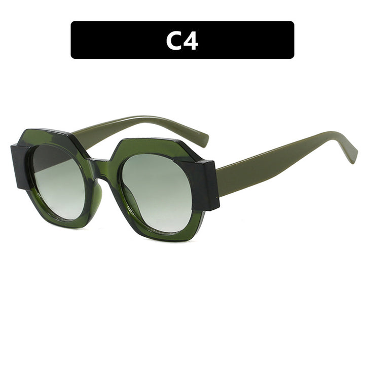 Ladies trendy sunglasses in hexagonal design Stornfield