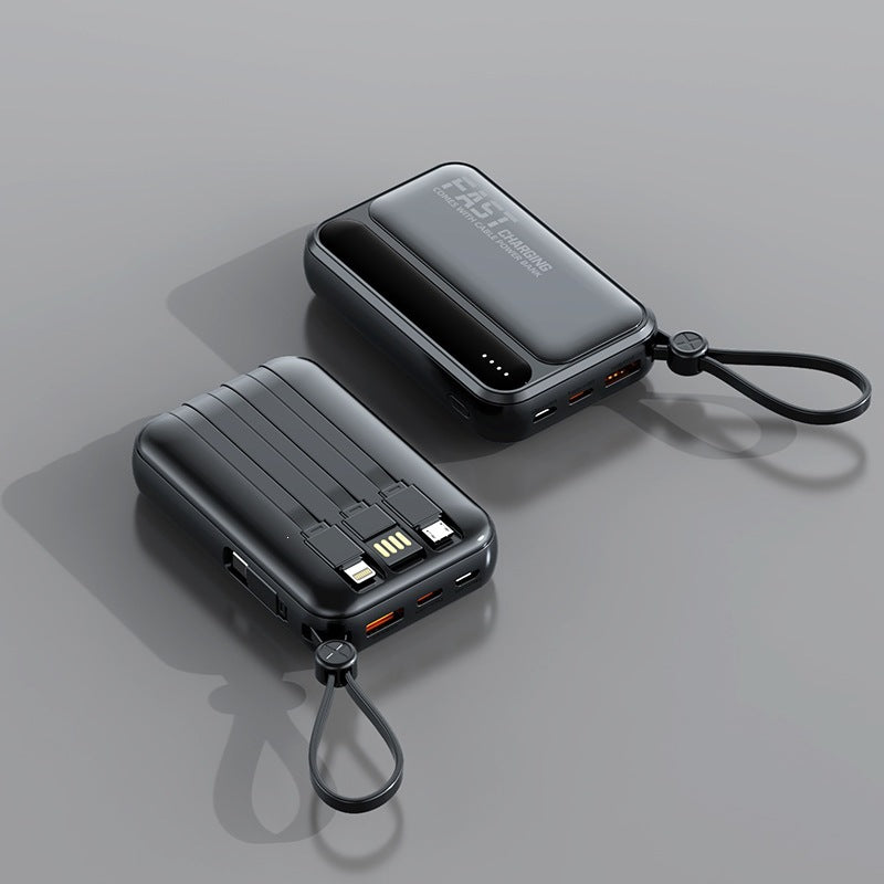 Portable power bank with integrated fast charging ports and multifunctional cable Stornfield