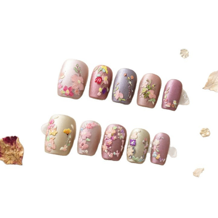 Art nail design with floral motifs Stornfield