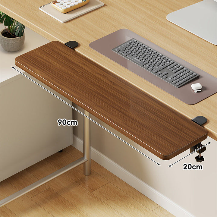 Under-Desk Sliding Keyboard Tray and Desk Extender with Smooth Glide Mount