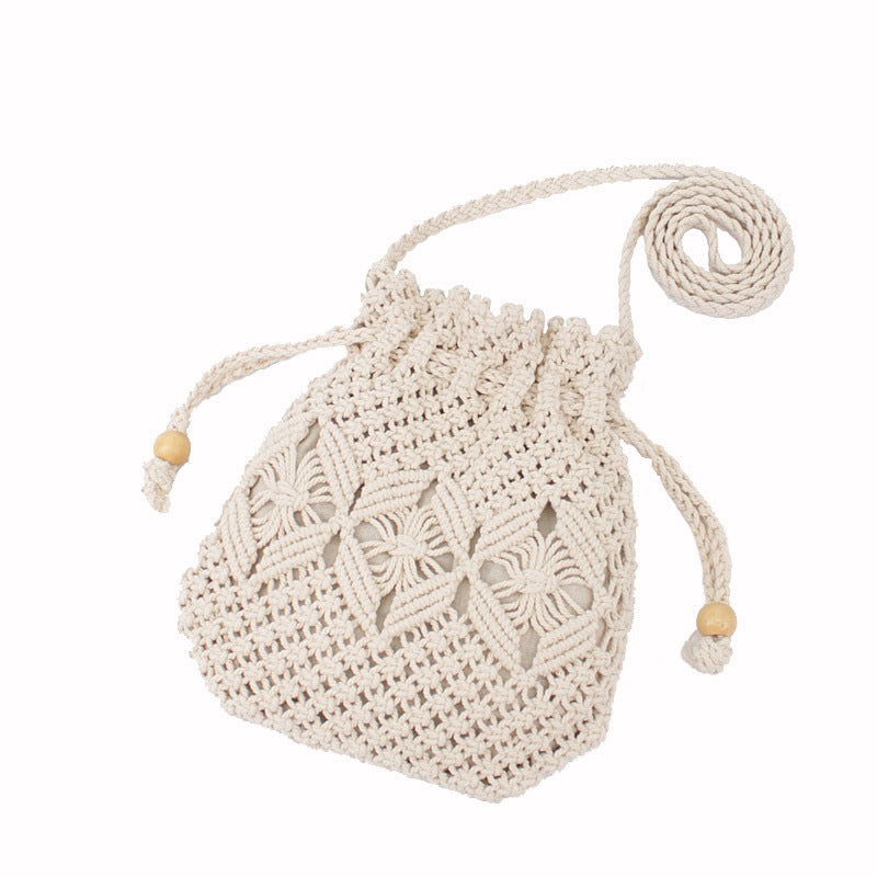 Hand-knotted flower basket bag Stornfield