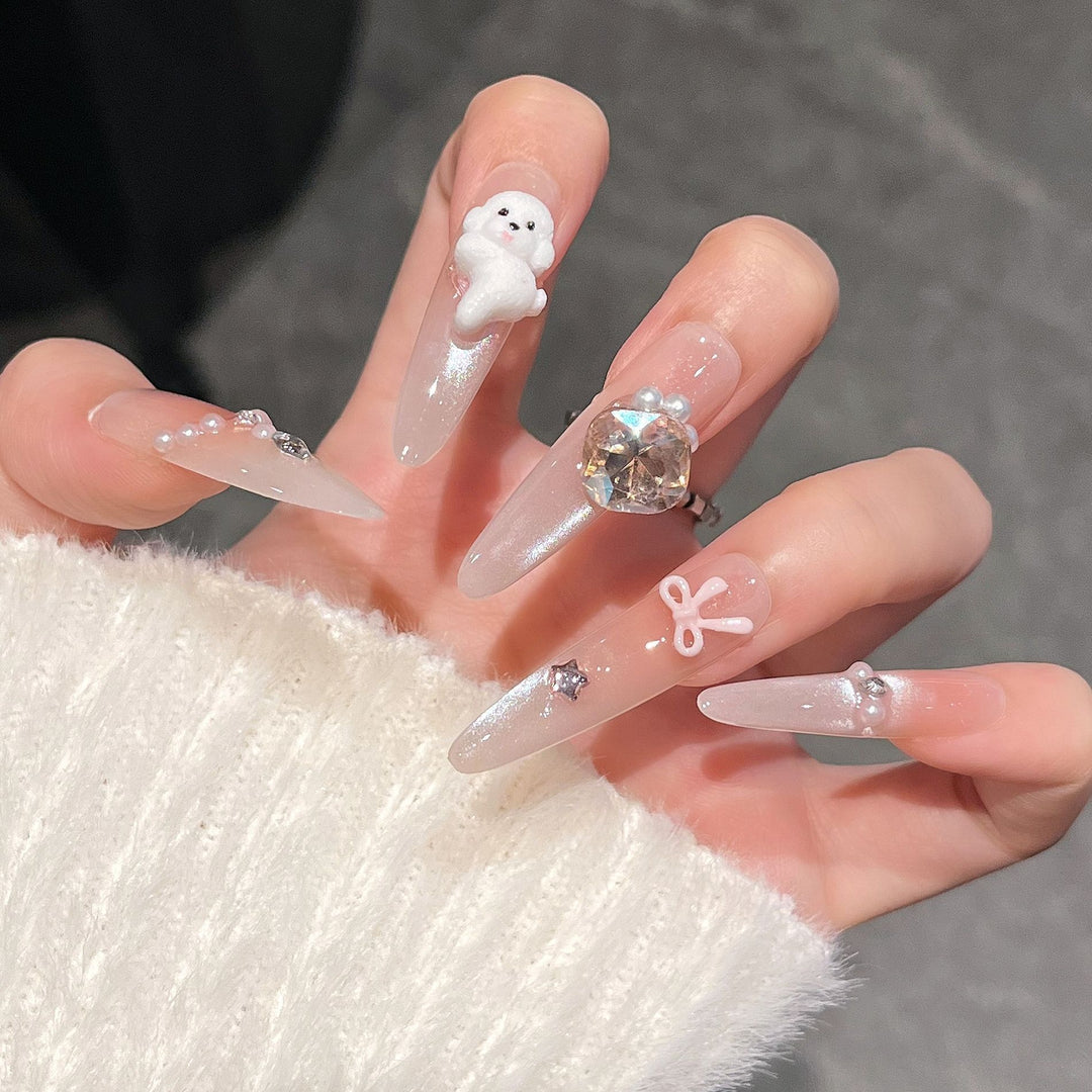 Elegant Floral Design Press-On Nail Extensions Stornfield