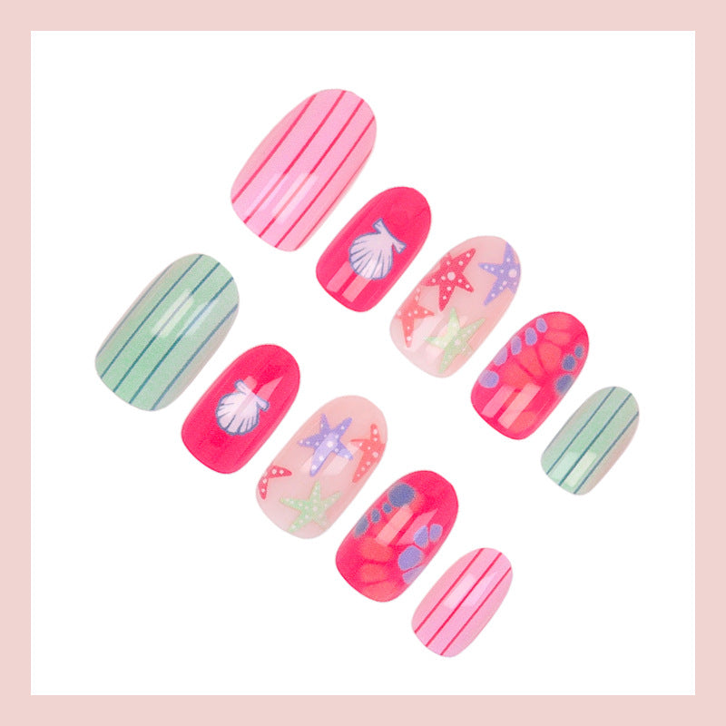 Artificial nails with maritime motifs Stornfield