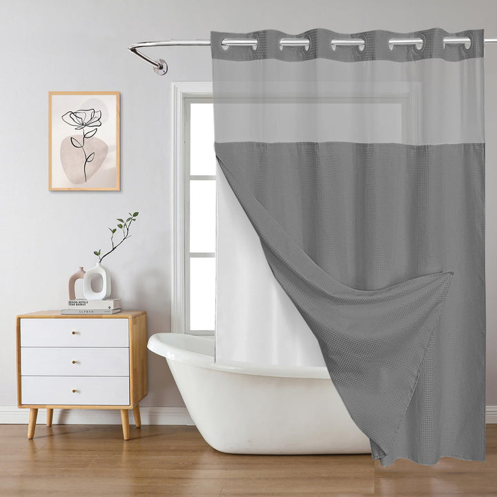Textured Layered Shower Curtain Stornfield