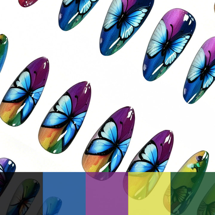 Artistic Butterfly Nail Art Enhancements Stornfield