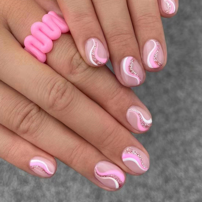Artistic Wave Design Nail Tips Stornfield