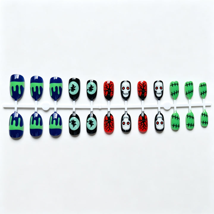 Halloween-Themed Artistic Nail Art
