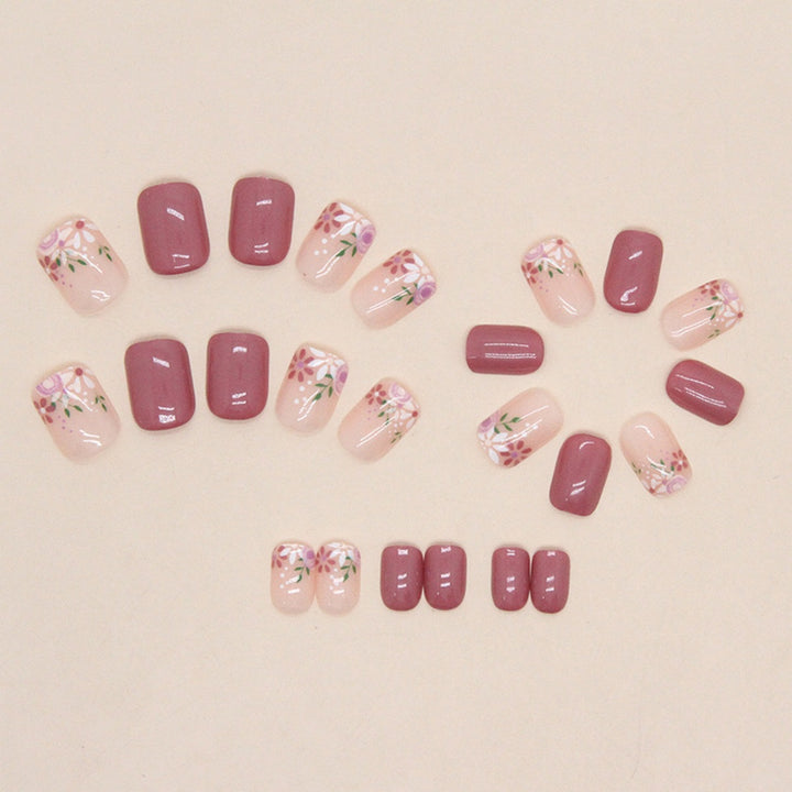 Artistic Floral Design Press-On Nails Stornfield