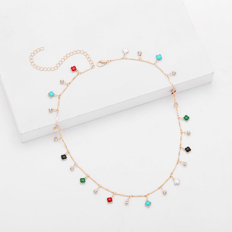 Floral Charm Silver Necklace Stornfield