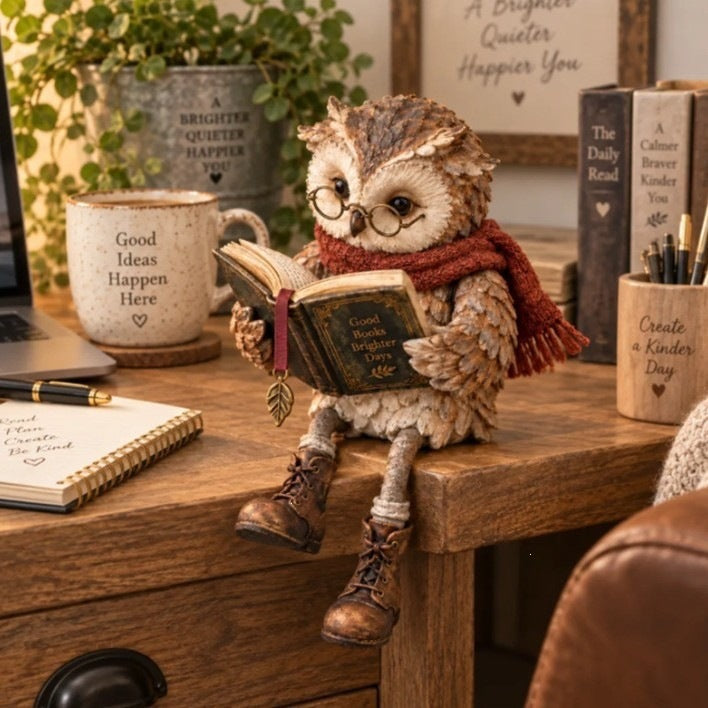 Figurine Reading Owl Stornfield