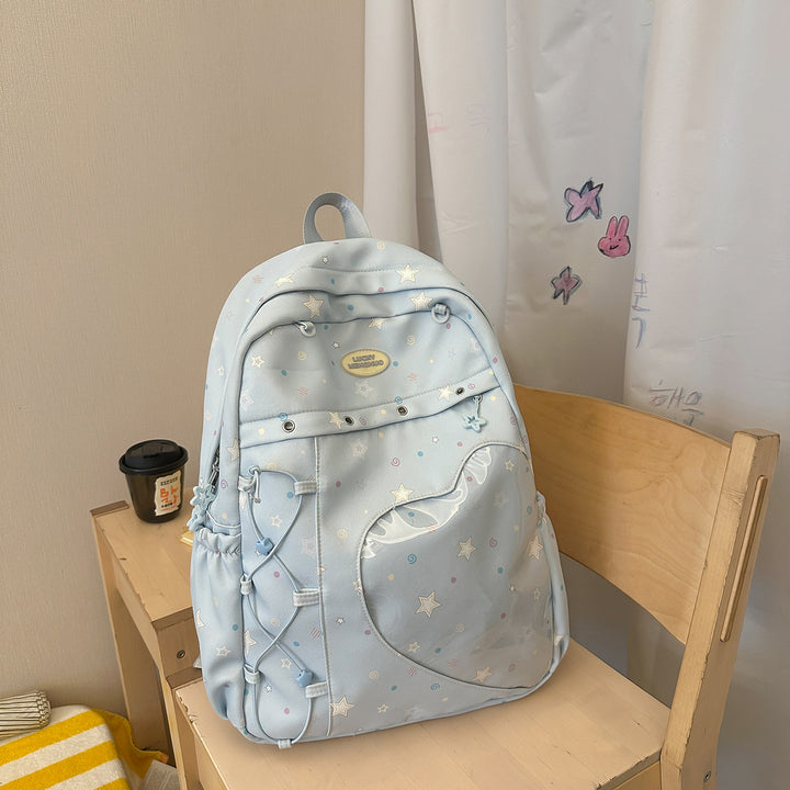 Heart-Appliqué Casual Backpack Stornfield