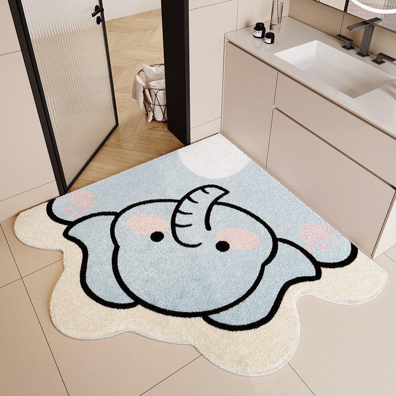 Cartoon Bunny-Shaped Bath Mat