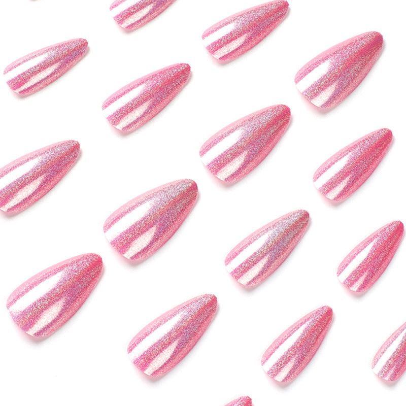 Artful stiletto nails with holographic shine Stornfield