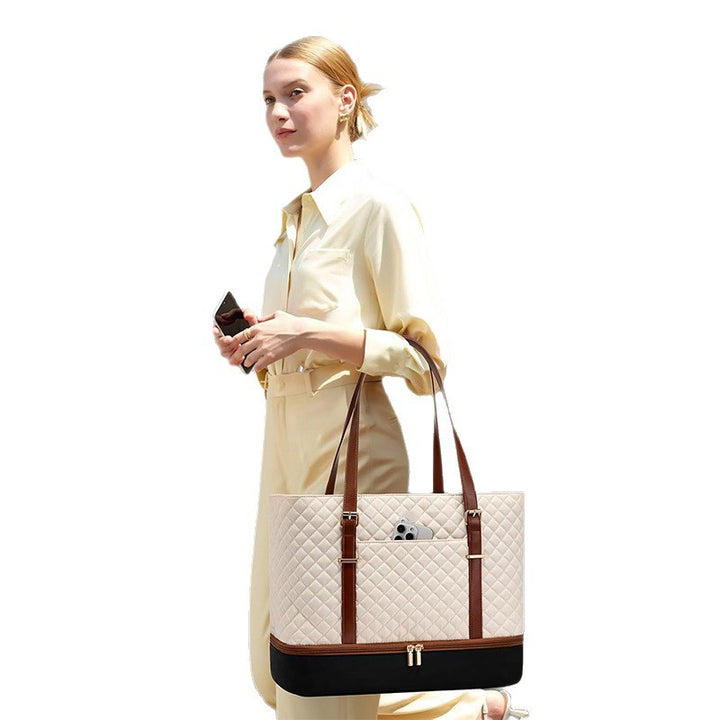 Insulated picnic tote bag with multi-layer inner compartment Stornfield