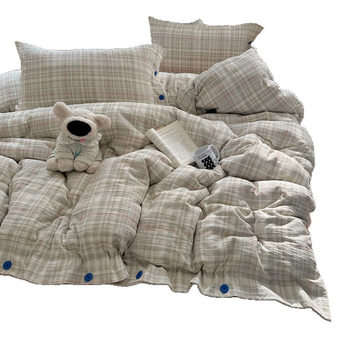 Cozy Plaid Duvet Cover Set