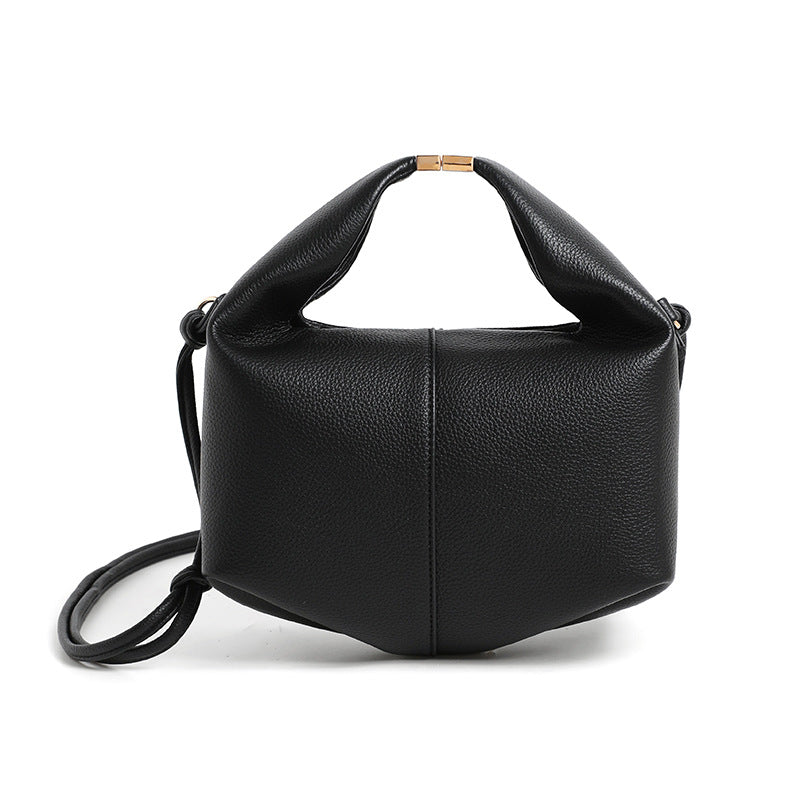 Textured Leather Crossbody Handbag