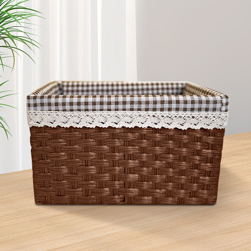 Stylish storage box with decorative fabric insert Stornfield