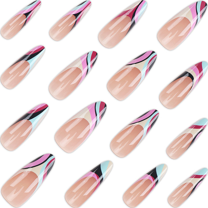 Artistic Long-Lasting Stiletto Press-On Nails Stornfield