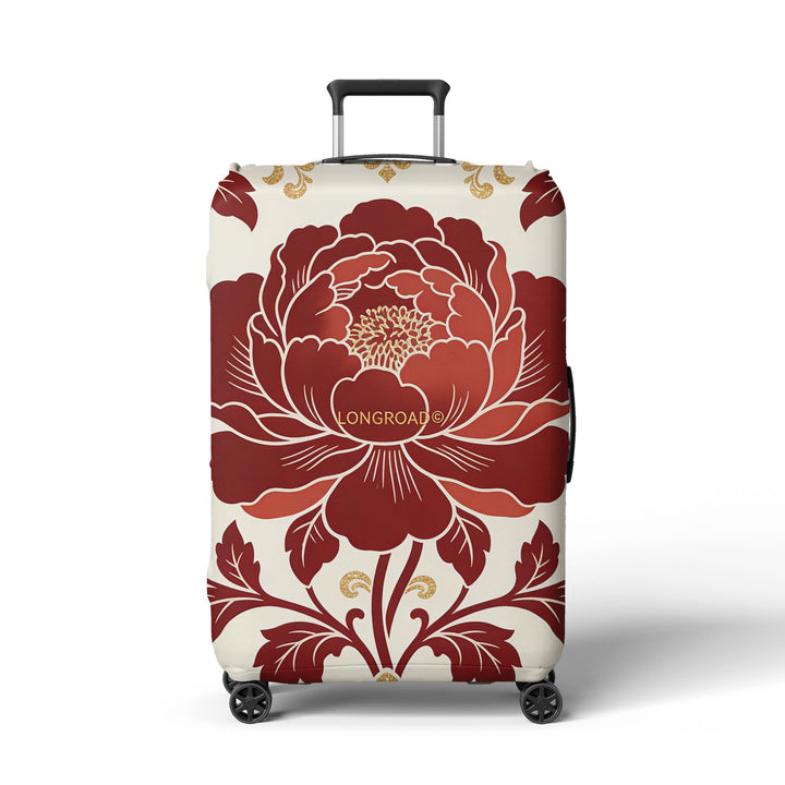 Women’s suitcase cover with floral lavender pattern Stornfield